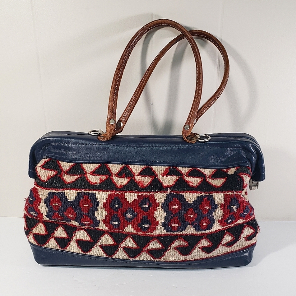 Rare Vintage Claudia Tapestry Carpet Doctor Handbag Purse